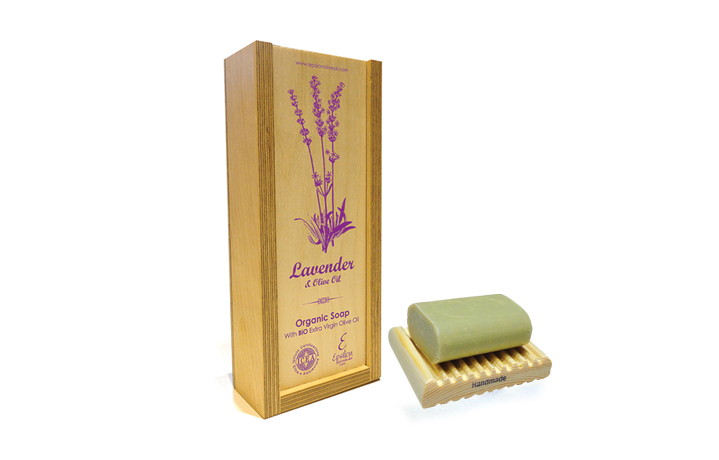 Handmade Organic olive oil soap with lavender.