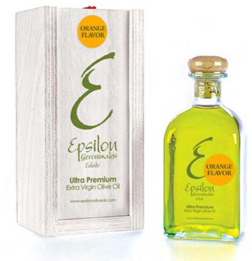 Orange Flavor Extra Virgin Olive Oil.