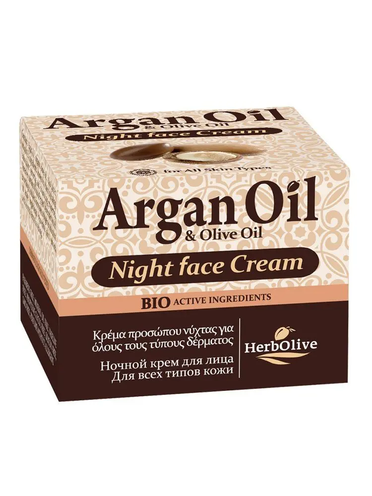 Argan Oil Κρέμα Προσώπου Νυκτός Για 'Ολους Τους Τύπους