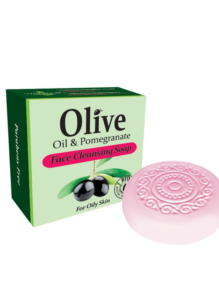 Herbolive Face Cleansing Soap With Olive Oil & Pomegranate