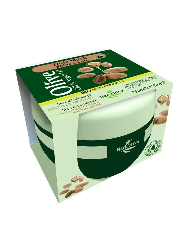 Herbolive Hair Mask Shine & Care With Olive Oil & Argan Oil