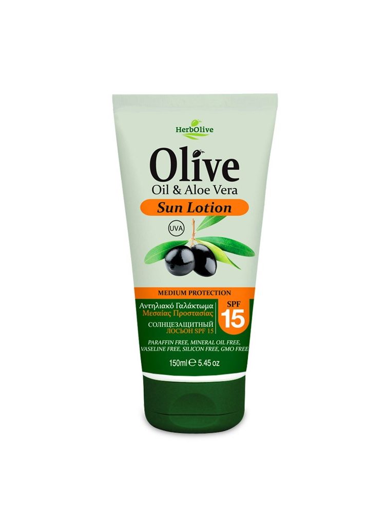 Herbolive Αντηλιακή Λοσιόν SPF 15 Με Αλόη