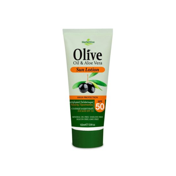 Herbolive Αντηλιακή Λοσιόν SPF 50 Με Αλόη