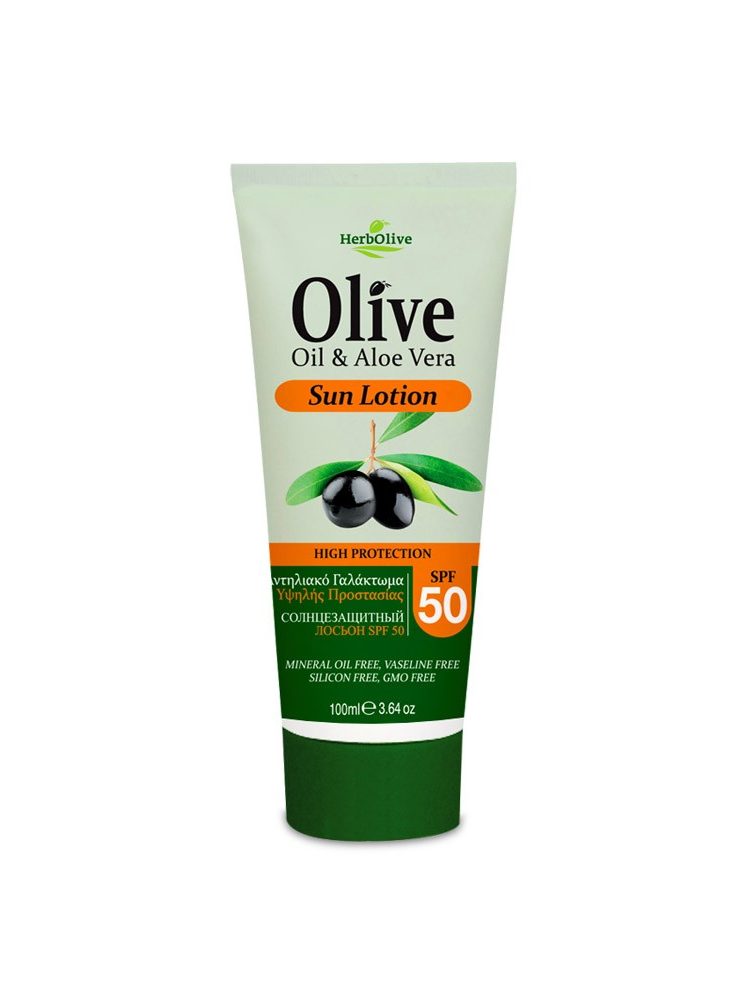 Herbolive Αντηλιακή Λοσιόν SPF 50 Με Αλόη